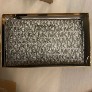 Michael Kors Silver Logo Wallet